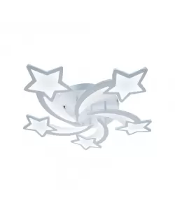 Lustra LED Insmut cu Telecomanda, 200W, Dimabila, Alb, Acril