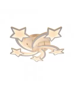 Lustra LED Insmut cu Telecomanda, 200W, Dimabila, Alb, Acril