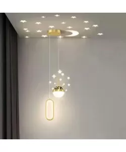 Lustra LED Itri, 19W, Metal, Auriu