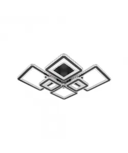 Lustra LED Ivone cu Telecomanda, 330W, Negru, Dimabila, RGB