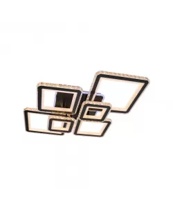 Lustra LED Ivone cu Telecomanda, 330W, Negru, Dimabila, RGB