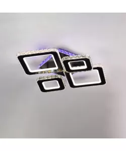 Lustra LED Jameela cu Telecomanda, 162W, Negru, RGB