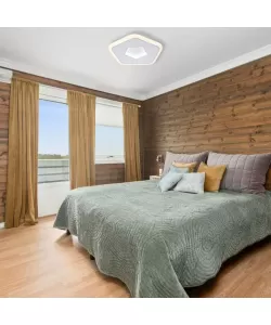 Lustra LED Katy, 17W, Alb, Acril, Lumina Rece/Calda/Neutra