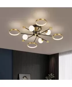 Lustra LED Kavya 80W Alb Auriu