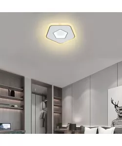 Lustra LED Kayla, 17W, Alb, Acril, Lumina Rece/Calda/Neutra