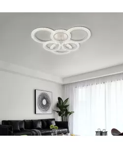 Lustra LED Kleio cu Telecomanda, 2.4Ghz, 108W, Acril, Alb