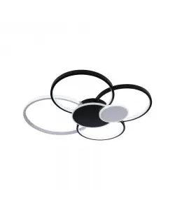 Lustra LED Lacerta cu Telecomanda, 200W, Negru, Acril, Dimabila