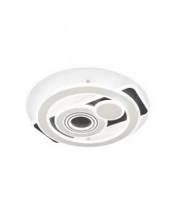 Lustra LED cu Telecomanda LEDda, 218W, 2.4GHz, Dimabila, Acril, Alb si Negru