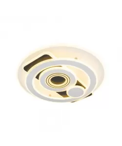 Lustra LED cu Telecomanda LEDda, 218W, 2.4GHz, Dimabila, Acril, Alb si Negru