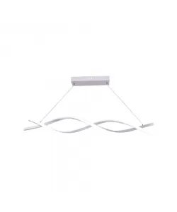 Lustra LED Leticia cu Telecomanda, 120W, Lumina Rece/Calda/Neutra, Alb