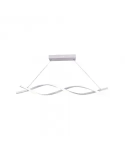 Lustra LED Leticia cu Telecomanda, 120W, Lumina Rece/Calda/Neutra, Alb