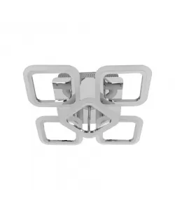 Lustra LED Lorena cu Telecomanda, 100W, Lumina Rece/Calda/Neutra, Crom