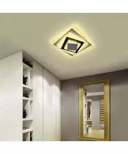 Lustra LED Luisel, 36W, Negru, Gri si Alb, Lumina Rece/Calda/Neutra