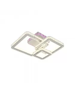 Lustra LED Lujuana cu Telecomanda, 166W, Alb, RGB