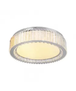 Lustra LED Cristal cu Telecomanda Madox 60W Dimabila Argintiu
