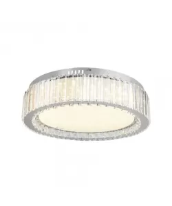 Lustra LED Cristal cu Telecomanda Madox 60W Dimabila Argintiu