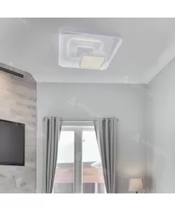 Lustra LED Manipura cu Telecomanda, 144W, Acril, Alb, IP.20, Dimabila