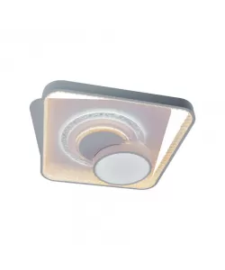 Lustra LED Manipura cu Telecomanda, 144W, Acril si Cristal, Alb, IP.20, Dimabila