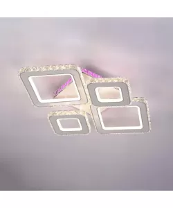 Lustra LED Melika cu Telecomanda, 162W, Alb, RGB