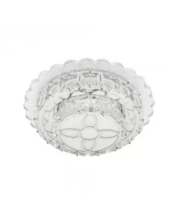 Lustra LED Metropia Cristal, 36W, Lumina Rece/Calda/Neutra, Metal si Acril, Crom