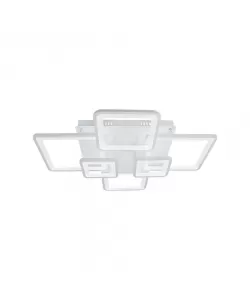 Lustra LED Mira cu Telecomanda, 114W, Dimabila, Alb