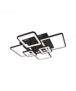 Lustra LED Mira cu Telecomanda, 114W, Dimabila, Negru