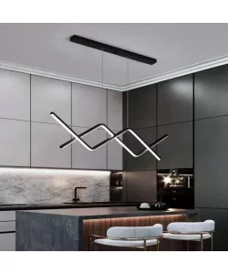 Lustra LED Nancy, 72W, Acril, Negru