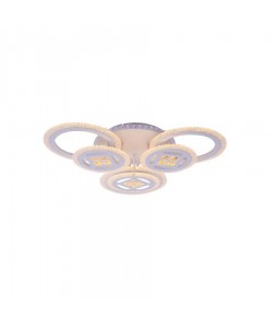 Lustra Led Nidia cu Telecomanda, 168W, Dimabila, Alb -RESIGILAT-