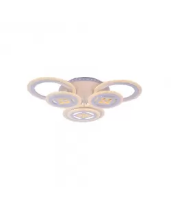 Lustra Led Nidia cu Telecomanda, 168W, Dimabila, Alb -RESIGILAT-