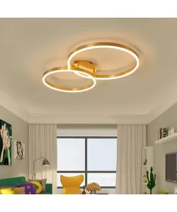 Lustra LED Orion cu Telecomanda, 100W, Dimabila, Auriu