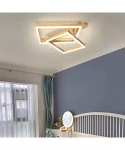 Lustra LED Papini cu Telecomanda, 112W, 2.4GHz, Dimabila, Acril, Auriu