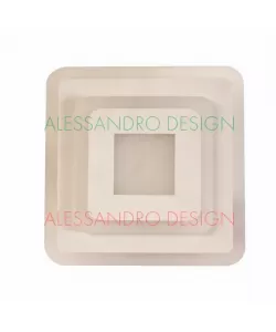 Lustra LED Patrata, 14W, Alb, Acril, 4000K