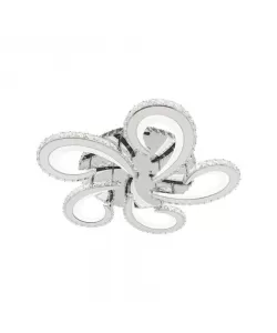 Lustra LED Pegasi cu Telecomanda, 168W, 2.4GHz, RGB, Cristal, Crom