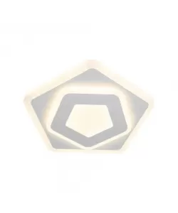 Lustra LED Pentagon, 36W, Alb, Acril, Lumina Rece/Calda/Neutra