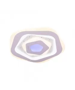 Lustra LED Pentagon, 78W, RGB, Acril, Alb