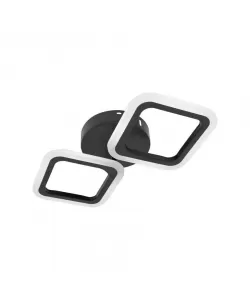 Lustra LED Pulsaris, 24W, Acril, Negru, 4000K, IP.20