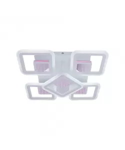 Lustra LED Reflexia cu Telecomanda, 90W, Alb, Acril, RGB