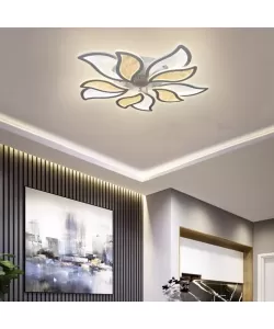 Lustra LED RGB cu Telecomanda Elisha 238W Dimabila Alb