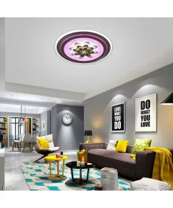 Lustra LED RGB cu Telecomanda Kraz, 180W, Dimabila, Alb