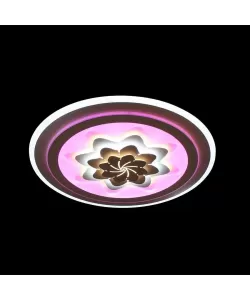 Lustra LED RGB cu Telecomanda Kraz, 180W, Dimabila, Alb