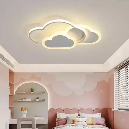 Lustra LED cu Telecomanda Rioko 86W Dimabila Alb Lustra LED cu Telecomanda Rioko 86W Dimabila Alb