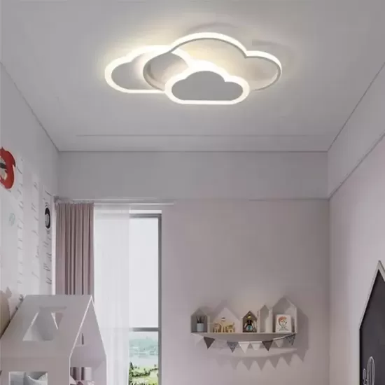 Lustra LED cu Telecomanda Rioko 86W Dimabila Alb Lustra LED cu Telecomanda Rioko 86W Dimabila Alb