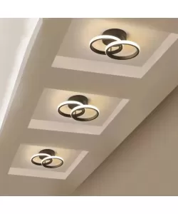 Lustra LED Rocco 45W Alb Negru