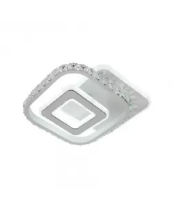 Lustra LED Rufina 36W, Acril si Metal, Alb