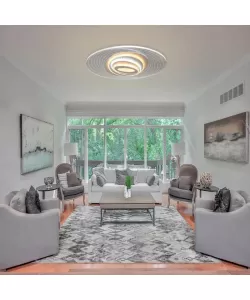 Lustra Led Sabina cu Telecomanda, 120W, Alb, Acril, Dimabila -RESIGILATE-