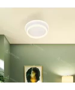 Lustra LED Senia, 33W, 3000K/4000K/6000K, Metal si Acril, Alb, IP.20