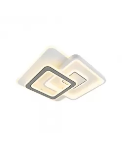 Lustra LED Sereniti cu Telecomanda, 172W, 2.4GHz, Dimabila, Acril, Alb si Gri