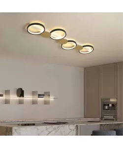 Lustra LED Seyda 60W Negru Auriu