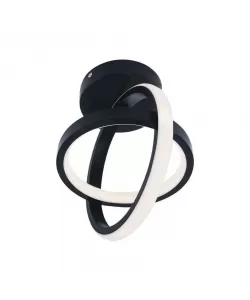 Lustra LED Sferana, 42W, Lumina Rece/Calda/Neutra, Negru, Acril