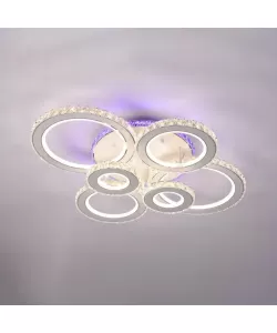 Lustra LED Shayma cu Telecomanda, 238W, Alb, RGB